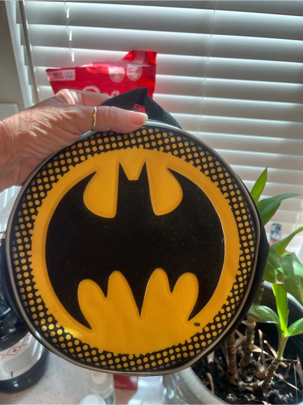 Batman Black and Yellow Graphic Backpack